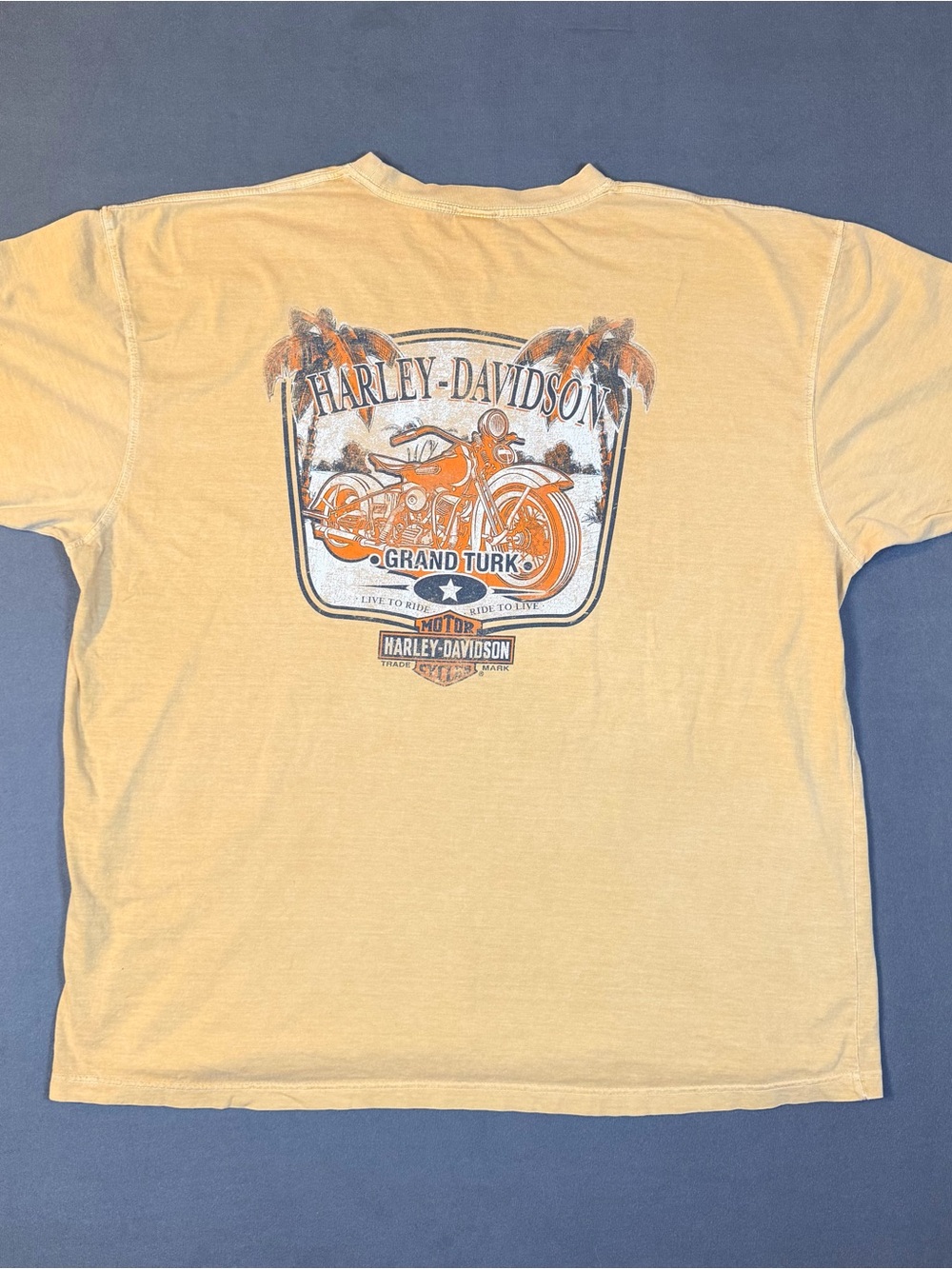 Harley-Davidson Grand Turk Turks & Caicos Graphic Tee Yellow - 3XL